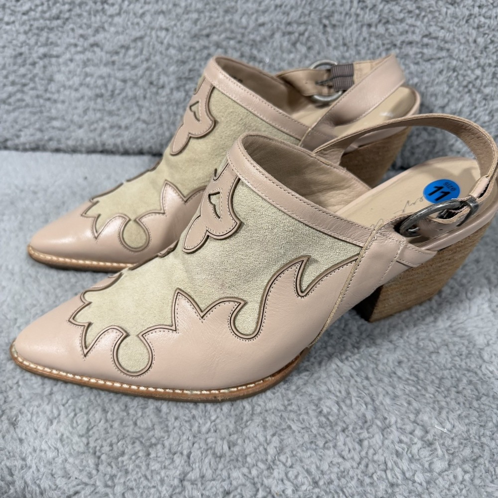 Sheryl Crow SC Traveler Women's 11M Pink Ivory Suede Leather Western Ankle Boots